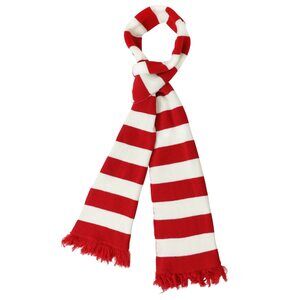 9115 Red And White Striped Scarf Christmas Snowman Knit Gru For Women